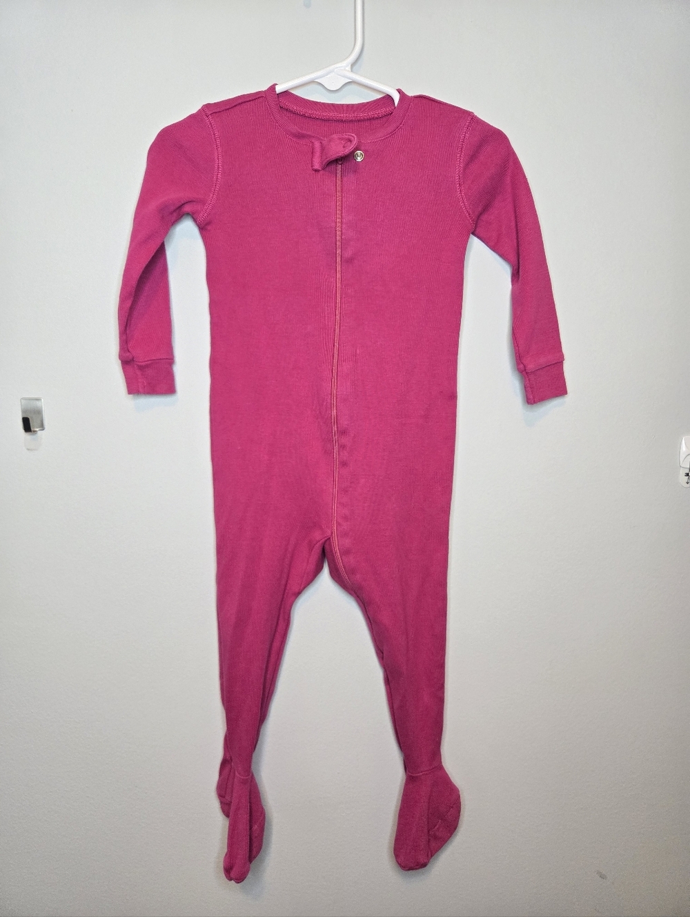 Primary Raspberry Footie Sleeper 9-12m